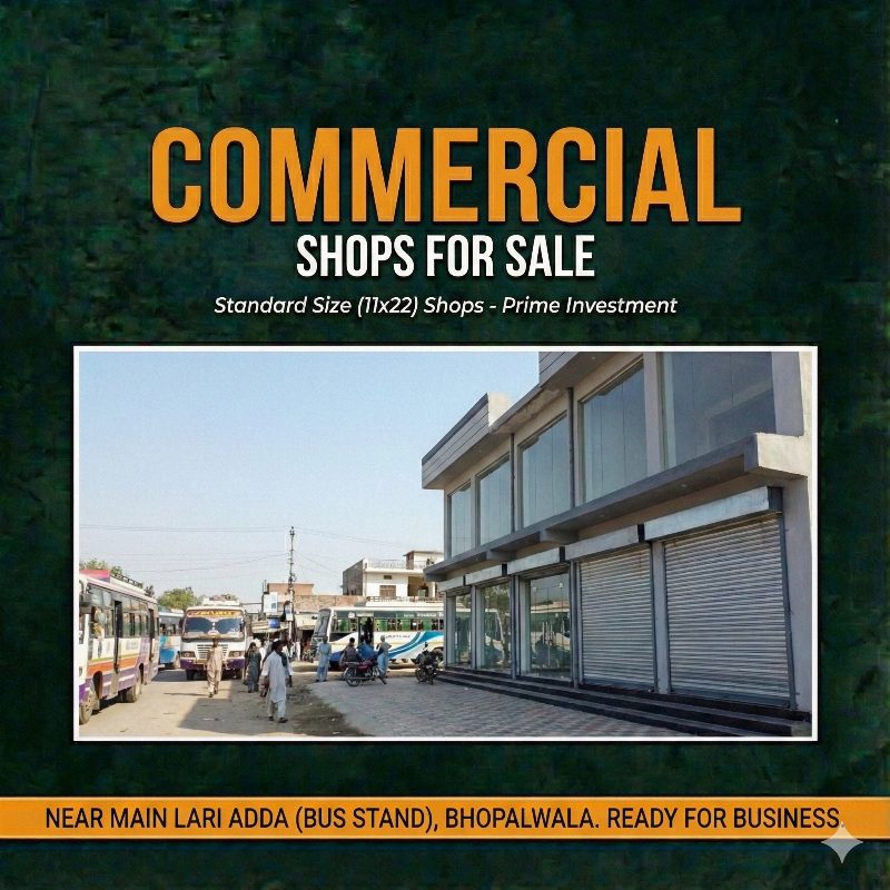 Commercial Shop for Sale in Bhopalwala