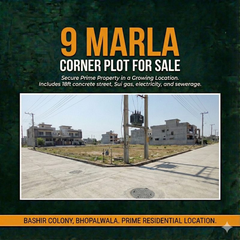 9 Marla Plot for Sale